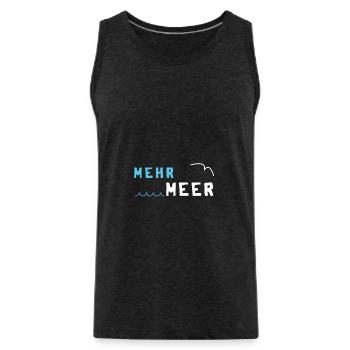 mer - Débardeur bio Premium Homme - charbon - Devant - Alexander (188cm)