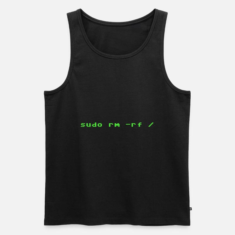 Sudo rm rf Linux Programmieren - Männer Premium Bio Tank Top - Schwarz