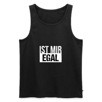 Ist Mir Egal - Männer Premium Bio Tank Top - Schwarz - Vorne - Michal (187cm)