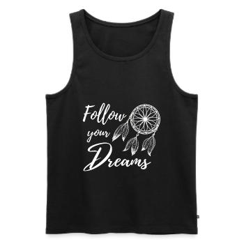 Dream catcher Follow your dreams Boho Yoga 1 - Men's Premium Organic Tank Top - black - Front - Michal (187cm)