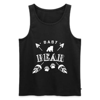 Bébé ours mignon famille boho flèche - Débardeur bio Premium Homme - noir - Devant - AI Model Male 178 light (178cm)