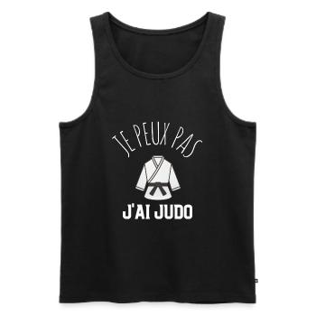 JE PEUX PAS JAI JUDO idée cadeau et tshirt - Débardeur bio Premium Homme - noir - Devant - Michal (187cm)