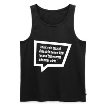 Ich hätte nie gedacht, das ich in meinem Alter... - Männer Premium Bio Tank Top - Schwarz - Vorne - AI Model Male 178 light (178cm)
