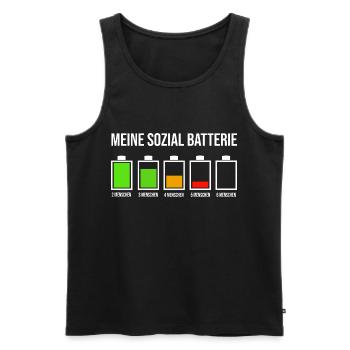 Sozial Batterie Informatiker nerd geek Geschenk - Männer Premium Bio Tank Top - Schwarz - Vorne - Michal (187cm)