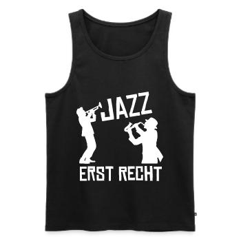 Jazz erst Recht! Jazz Musiker Jazz Band - Männer Premium Bio Tank Top - Schwarz - Vorne - Michal (187cm)