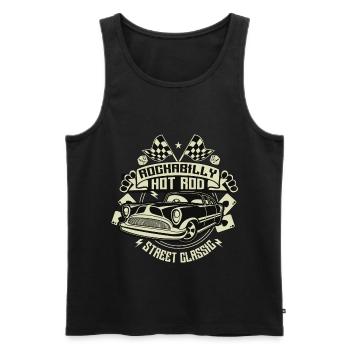 Rockabilly Hotrod. Retro Vintage Fifties Sixties - Männer Premium Bio Tank Top - Schwarz - Vorne - AI Model Male 178 light (178cm)