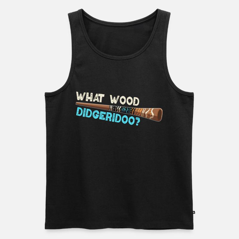 What Wood Didgeridoo? - Männer Premium Bio Tank Top - Schwarz