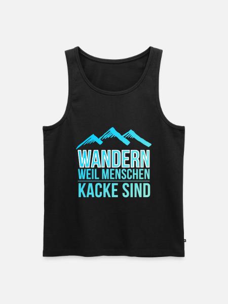Wandern gehen Wanderschuhe Wanderung Geschenk - Männer Premium Bio Tank Top - Schwarz