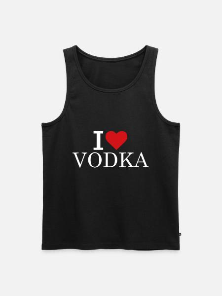Vodka, alcohol, love vodka. - Men's Premium Organic Tank Top - black