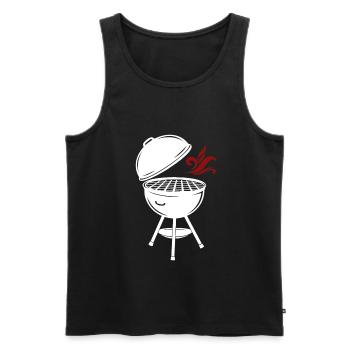 Grill Grillen Sommer BBQ Kugelgrill Grillsaison - Männer Premium Bio Tank Top - Schwarz - Vorne - AI Model Male 178 light (178cm)