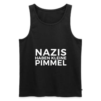 Antifa T-Shirt Rassimus vs right Gift idea - Men's Premium Organic Tank Top - black - Front - Michal (187cm)