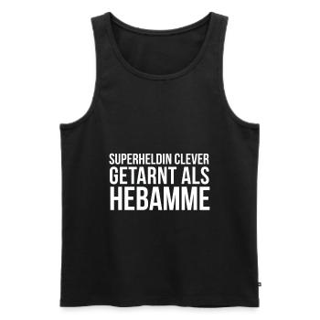 Sage-femme cadeau sage-femme T-shirts Renard - Débardeur bio Premium Homme - noir - Devant - AI Model Male 178 light (178cm)