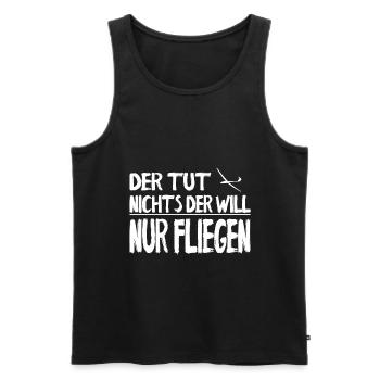 Gift idea for gliders | Gliding T-Shirts - Men's Premium Organic Tank Top - black - Front - Michal (187cm)