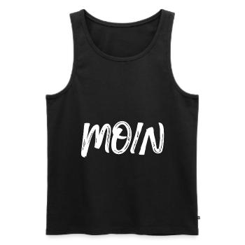 Moin T-shirt Hambourg idée de cadeau du nord de l’Allemagne - Débardeur bio Premium Homme - noir - Devant - AI Model Male 178 light (178cm)