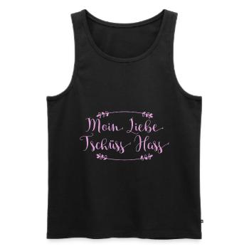 Moin Liebe - Tschüss Hass I Geschenkidee - Männer Premium Bio Tank Top - Schwarz - Vorne - AI Model Male 178 light (178cm)