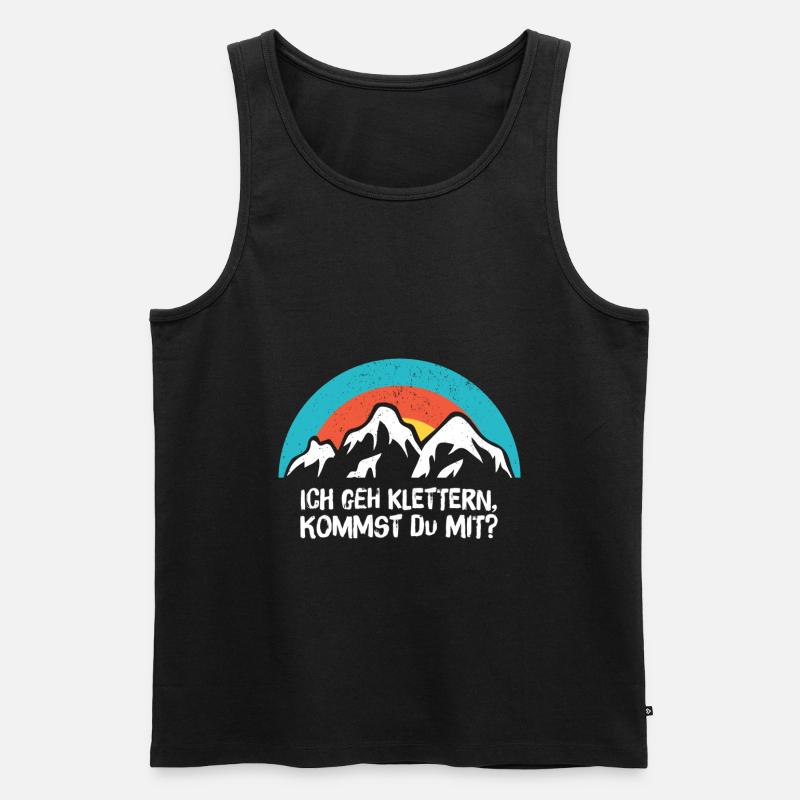 Klettern Sportklettern Felsklettern Geschenkidee - Männer Premium Bio Tank Top - Schwarz