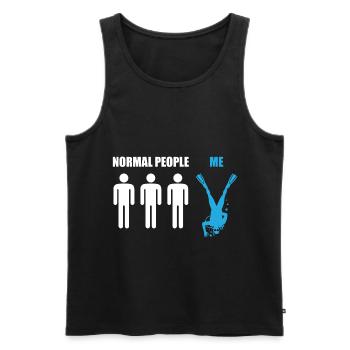 T-shirts de plongée | Plongée Idée cadeau de plongée - Débardeur bio Premium Homme - noir - Devant - AI Model Male 178 light (178cm)