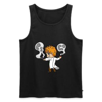 scientifique - Débardeur bio Premium Homme - noir - Devant - Michal (187cm)