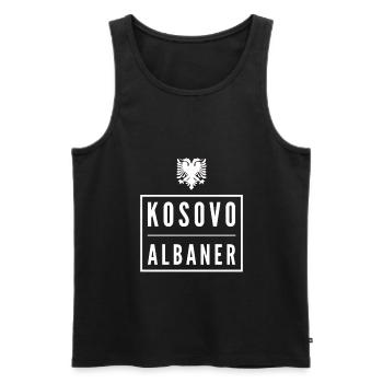 Kosovo Albaner | Albanien Albanisch Geschenkideen - Männer Premium Bio Tank Top - Schwarz - Vorne - Michal (187cm)