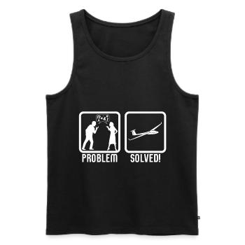 Gliding Glider Pilot T-Shirts Gift Idea - Men's Premium Organic Tank Top - black - Front - Michal (187cm)