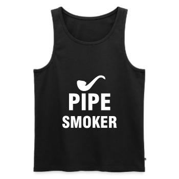 Pipe smoking pipe tobacco Pipe smokers Shirts - Men's Premium Organic Tank Top - black - Front - AI Model Male 178 light (178cm)