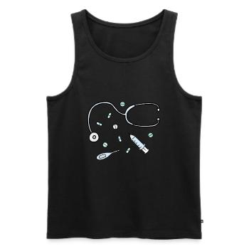 Medizin - Männer Premium Bio Tank Top - Schwarz - Vorne - AI Model Male 178 light (178cm)