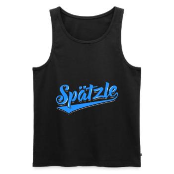 Spätzle | Schwaben Maultaschen Schwäbisch Geschenk - Männer Premium Bio Tank Top - Schwarz - Vorne - Michal (187cm)