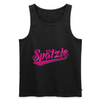 Spätzle | Schwäbisch Maultaschen Rezepte Geschenke - Männer Premium Bio Tank Top - Schwarz - Vorne - Michal (187cm)