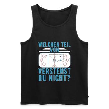 Eishockey | Eishockey Spieler Sport Geschenkideen - Männer Premium Bio Tank Top - Schwarz - Vorne - Michal (187cm)
