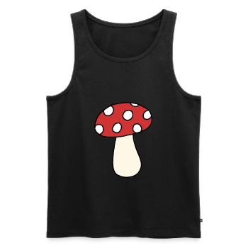 Pilz - Männer Premium Bio Tank Top - Schwarz - Vorne - Michal (187cm)