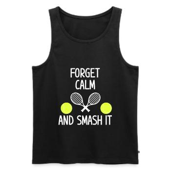 Funny tennis saying | Tennis player gifts - Men's Premium Organic Tank Top - black - Front - AI Model Male 178 light (178cm)