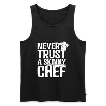 Gift idea for chefs | Chef cooking hobby chef - Men's Premium Organic Tank Top - black - Front - AI Model Male 178 light (178cm)