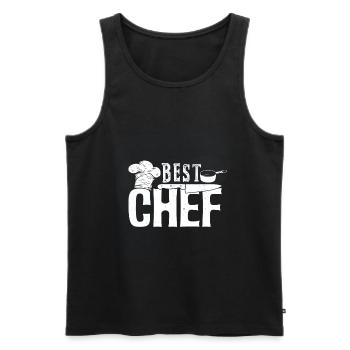 Cook profession | Amateur chef cooking education gifts - Men's Premium Organic Tank Top - black - Front - Michal (187cm)