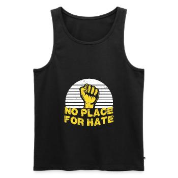 Gegen Hass | Antifa Links Politik Nazis Geschenke - Männer Premium Bio Tank Top - Schwarz - Vorne - Michal (187cm)