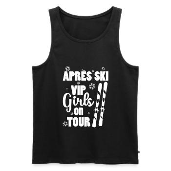 Skier | Ski skier skiing girl gift - Men's Premium Organic Tank Top - black - Front - Michal (187cm)