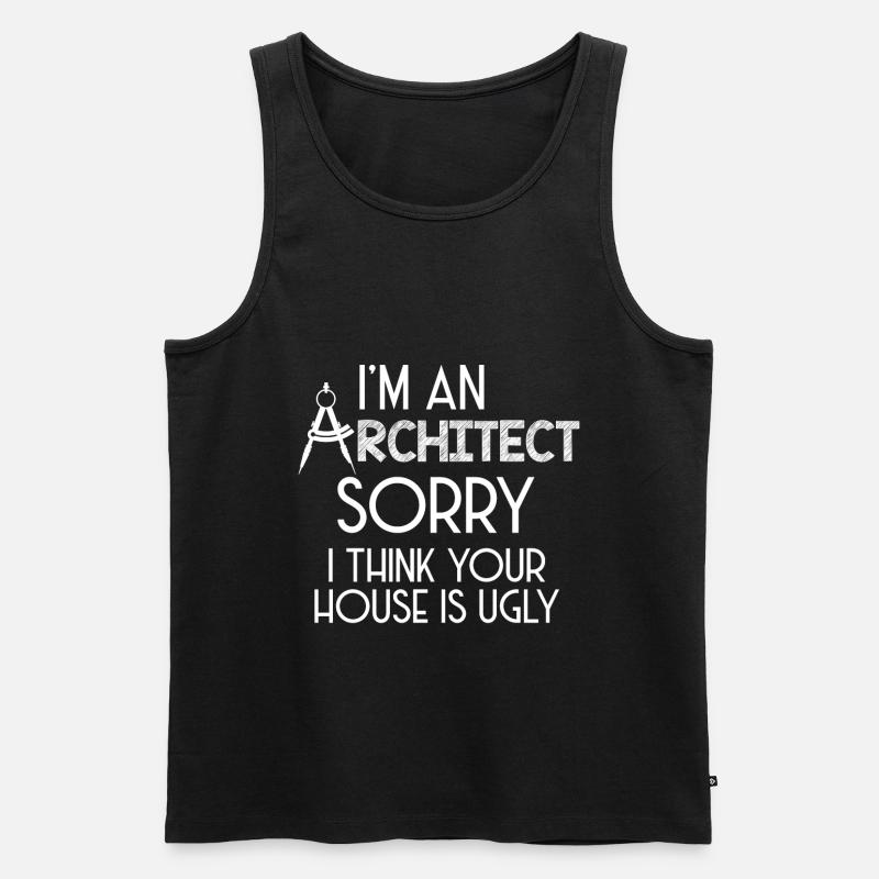 Architecte | Profession architecte architecte cadeau - Débardeur bio Premium Homme - noir