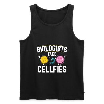Biologists | Biologist biologist gift ideas - Men's Premium Organic Tank Top - black - Front - Michal (187cm)