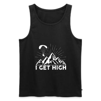 Paragliding Spruch Paraglider Gleitschirm Geschenk - Männer Premium Bio Tank Top - Schwarz - Vorne - Michal (187cm)