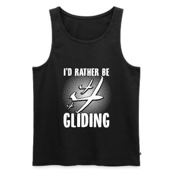 Gliding Hobby | Glider pilot thermal gifts - Men's Premium Organic Tank Top - black - Front - AI Model Male 178 light (178cm)