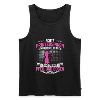 Pfeil und Bogen | Bogenschießen Sport Geschenkidee - Männer Premium Bio Tank Top - Schwarz - Vorne - Michal (187cm)
