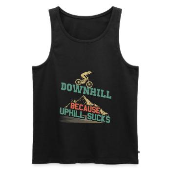 Mountain bike downhill | BMX mountain biking gift - Men's Premium Organic Tank Top - black - Front - Michal (187cm)