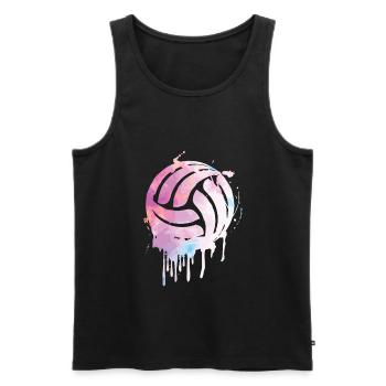 Volleyballspielen | Volleyball Team Sport Geschenk - Männer Premium Bio Tank Top - Schwarz - Vorne - Michal (187cm)