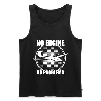 Glider pilot saying | Thermal gliding gift - Men's Premium Organic Tank Top - black - Front - AI Model Male 178 light (178cm)