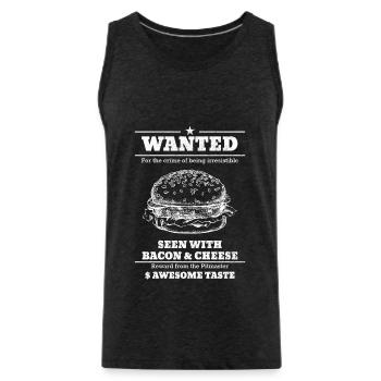 Burger Fast Food Hamburgers - Débardeur bio Premium Homme - charbon - Devant - Alexander (188cm)