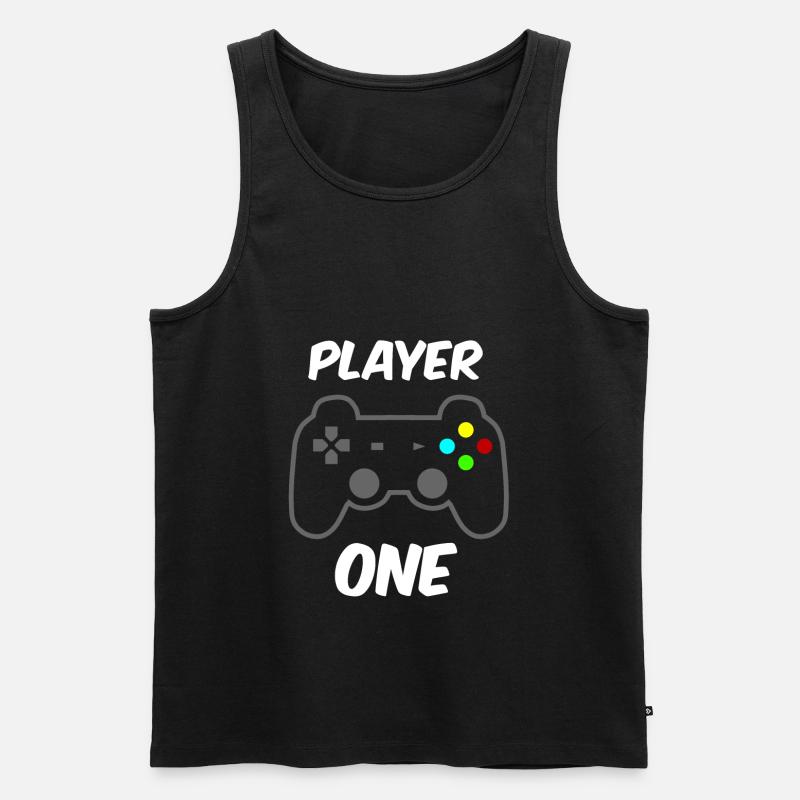 Player ONE - Player TWO Partnerlook - Männer Premium Bio Tank Top - Schwarz