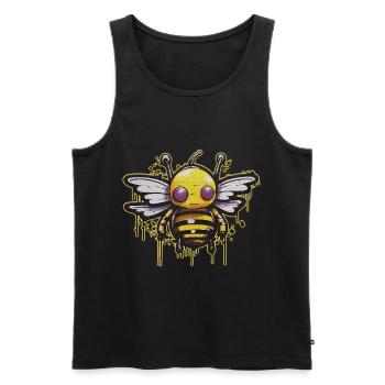 Buzzin' Bee Bomb | Bee Lovers - Men's Premium Organic Tank Top - black - Front - AI Model Male 178 light (178cm)