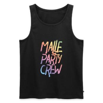 malle party crew bunt - Männer Premium Bio Tank Top - Schwarz - Vorne - Michal (187cm)