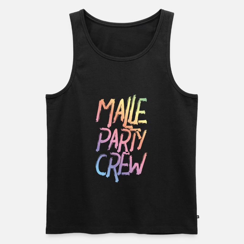 malle party crew bunt - Männer Premium Bio Tank Top - Schwarz