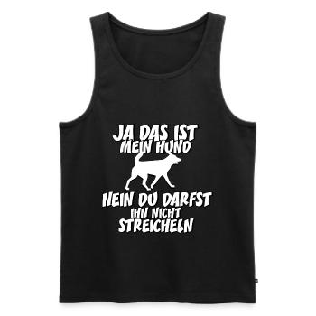 Hund / Hunde / Spruch / Tierliebhaber - Männer Premium Bio Tank Top - Schwarz - Vorne - AI Model Male 178 light (178cm)