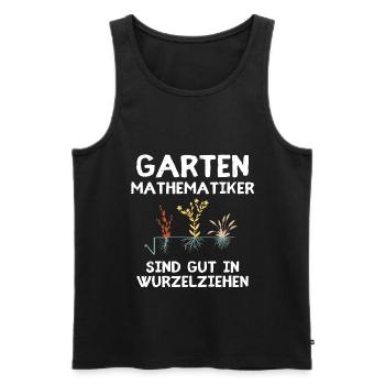 Garten Mathematiker Hobby Gärtner Wurzelziehen - Männer Premium Bio Tank Top - Schwarz - Vorne - Michal (187cm)